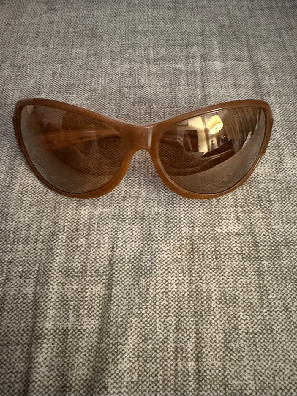 Oakley Belong 05-915 Brown Oval Iridium Wrap Sunglasses 64-14 125